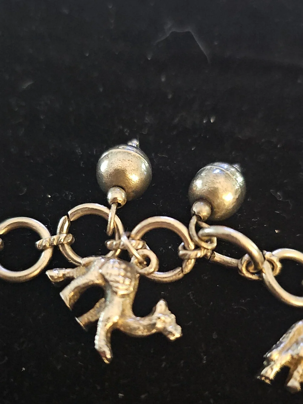 Unbranded Vintage Style Animal Charm Bracelet Women Sz 7.5 Silver Elephant Camel
